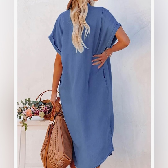 NWOT Cupshe Midi button down dress (M) - Picture 3 of 4